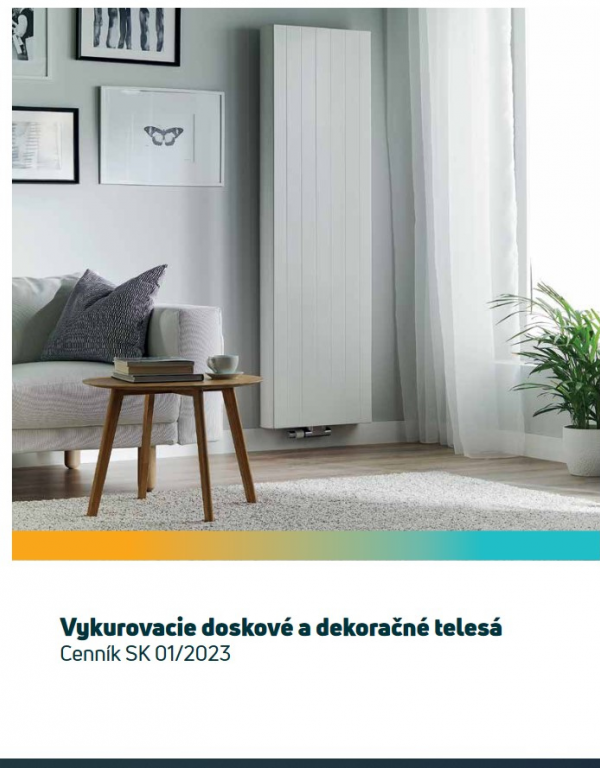 Vykurovacie doskové a dekoračné telesá - Cenník SK 01/2023